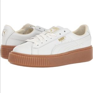 PUMA Women’s Basket Platform Sneaker in White